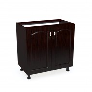 Corp inferior cu 2 usi 80 cm Zebra, Wenge/MDF Wenge Mustata, fara blat 80 x 82 x 50